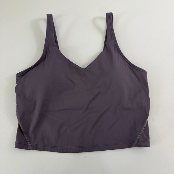 Women's Athletic Sports Bra Crop Tank Top Shelf Bra Removable Cups Size M Medium - Picture 1 of 8